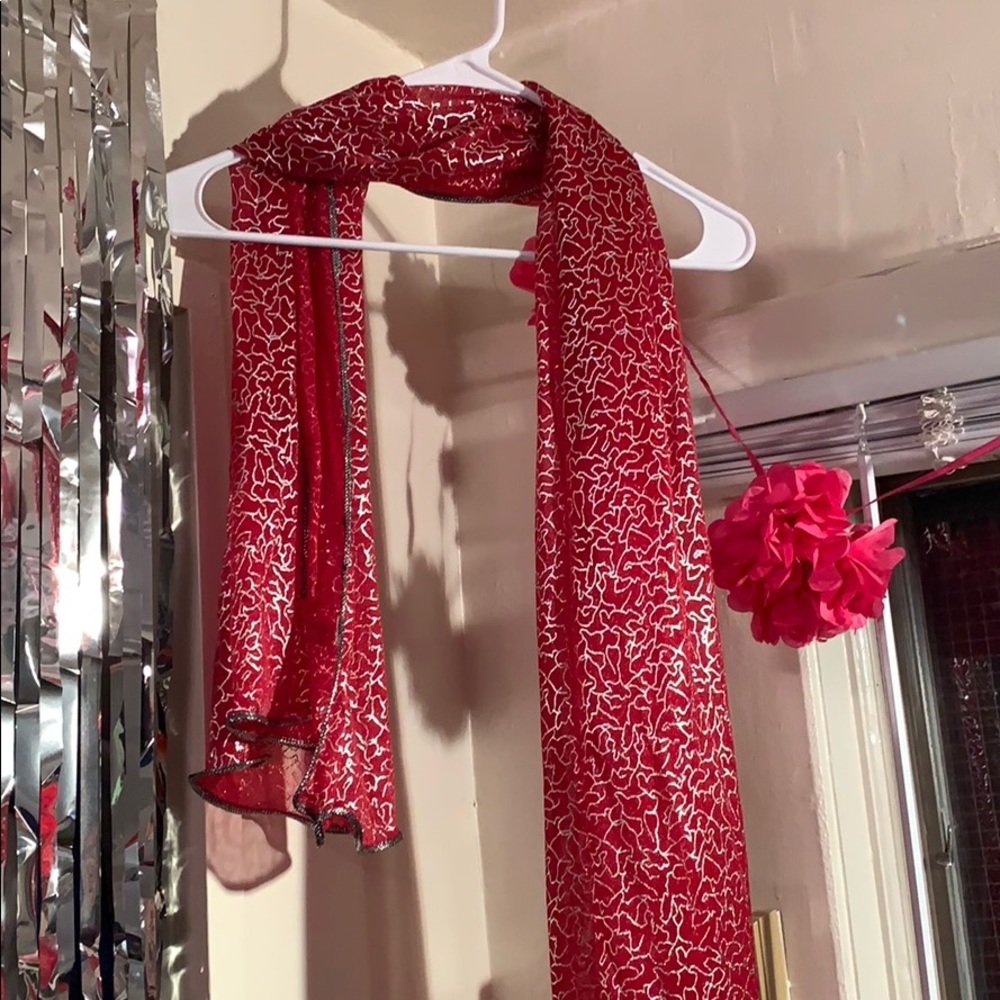Red Iridescent Shawl